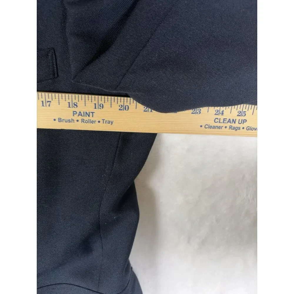 Stafford 2 Men’s Navy Blue Wool Blend Blazer Gold Tone Buttons 40R Classic
